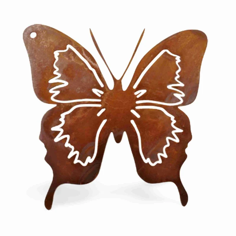 Filigraner Rost-Schmetterling für Garten und Fenster