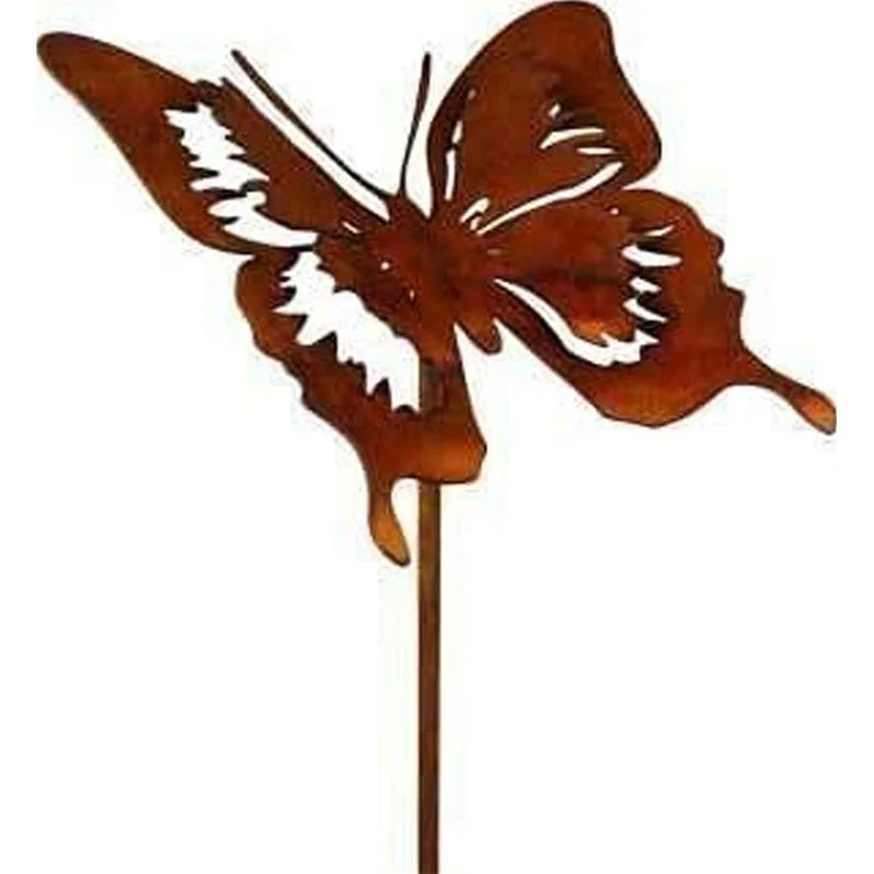 Filigraner Rost-Schmetterling für Garten und Fenster
