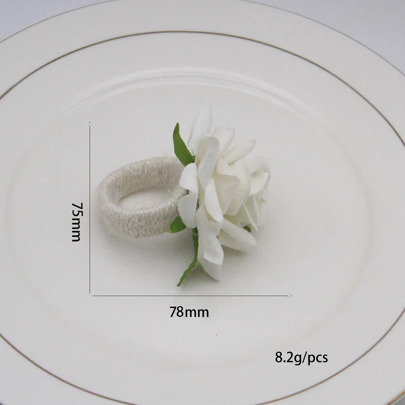 Künstliche Rosen-Serviettenringhalter für Weihnachten, Hochzeiten, Valentinstag, Party sowie tägliche Haushalts- und Tischdekoration