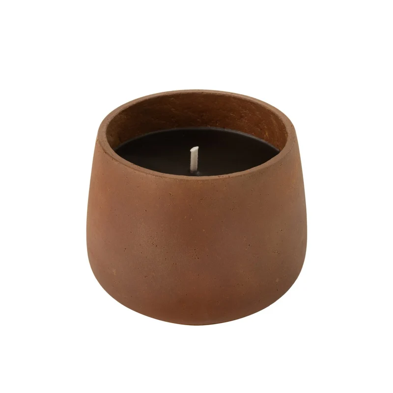 Outdoor-Kerze aus Zement, Braun