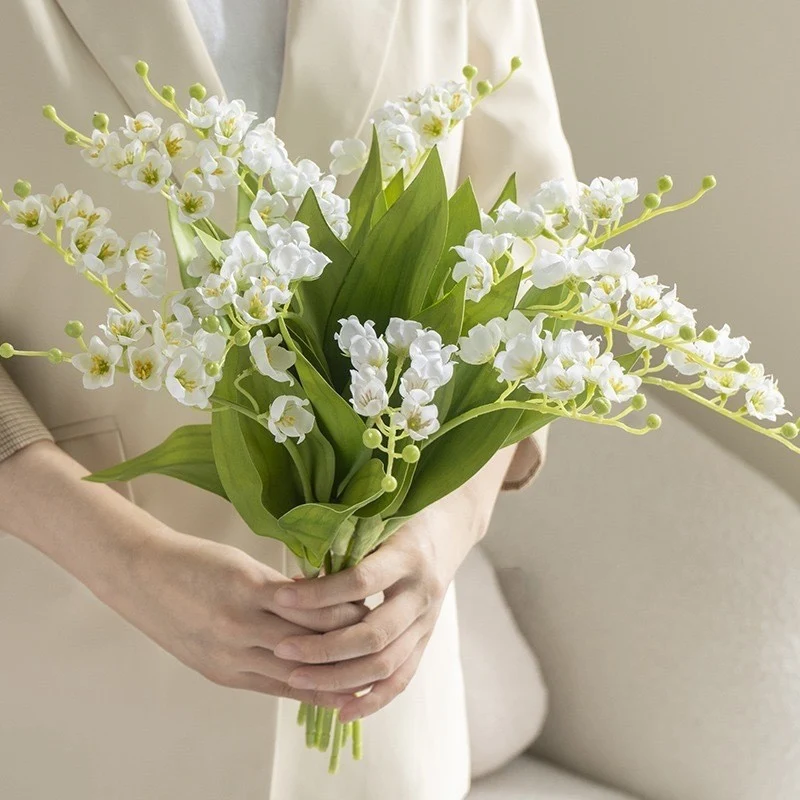 40 cm Künstliche Maiglöckchen für Blumenstrauß-, Kranz- und DIY-Dekoration