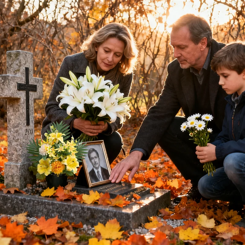 58 cm Künstliche Lilien-Chrysanthemenstrauchblumen zur Allerseelen- und Halloween-Dekoration