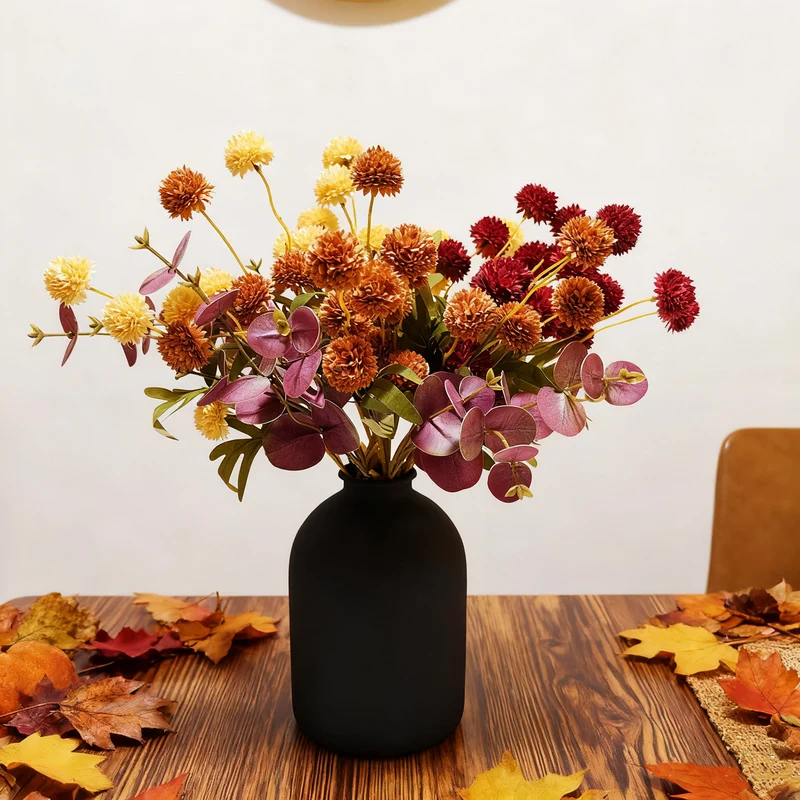 Herbstliche künstliche Seiden-Chrysanthemen-Zentrale und Herbstblumenstrauß