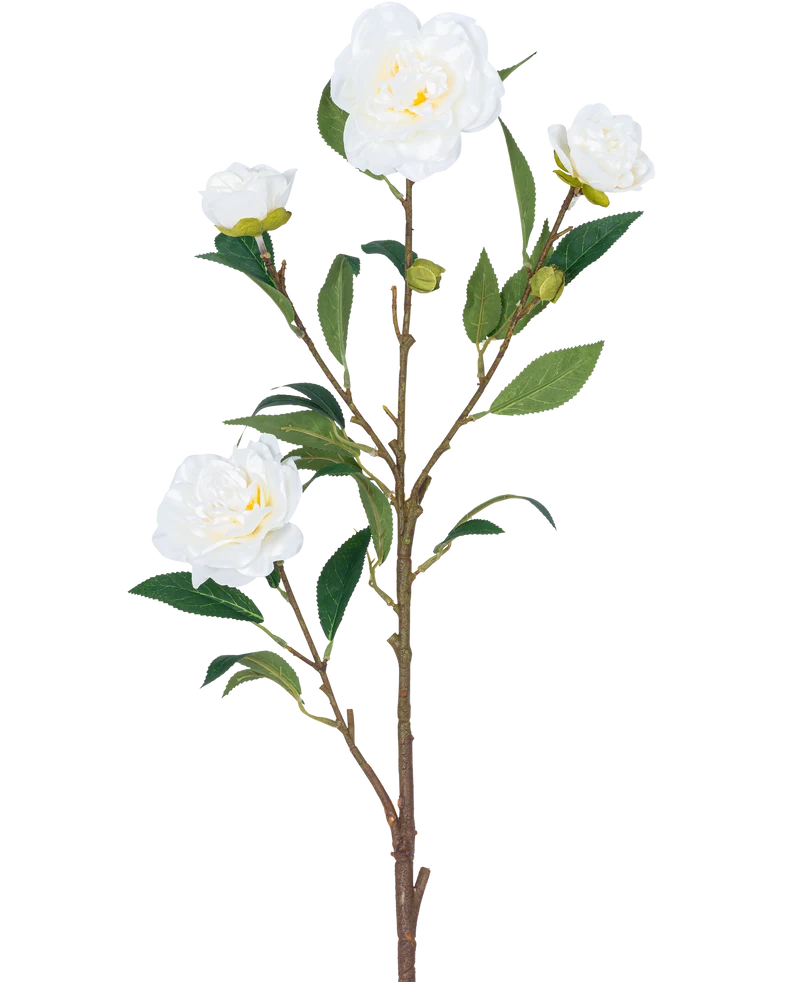 Künstliche Blume Cammellia 80 cm weiß