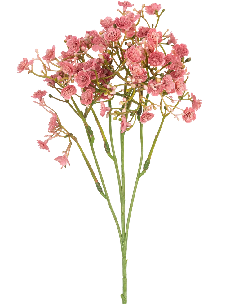 Künstlicher Zweig Gipskraut 48 cm vintage rosa