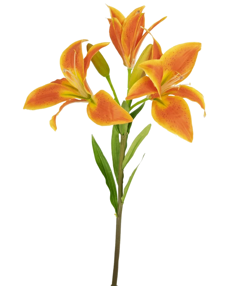 Künstliche Blume Asiatische Lilie 66 cm orange