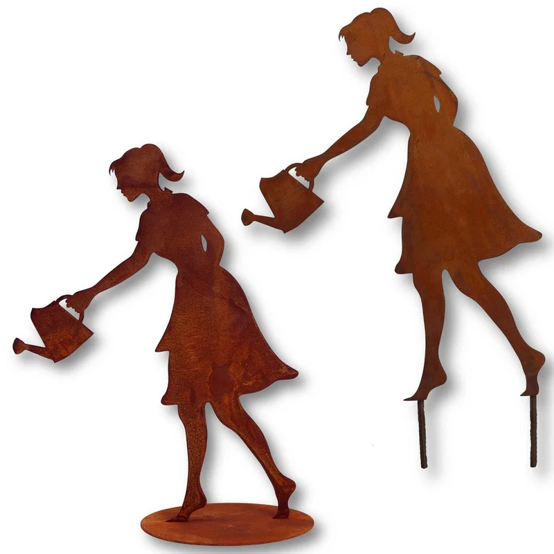 Gärtnerin Gisela – Metallfigur für Garten und Wohnraum