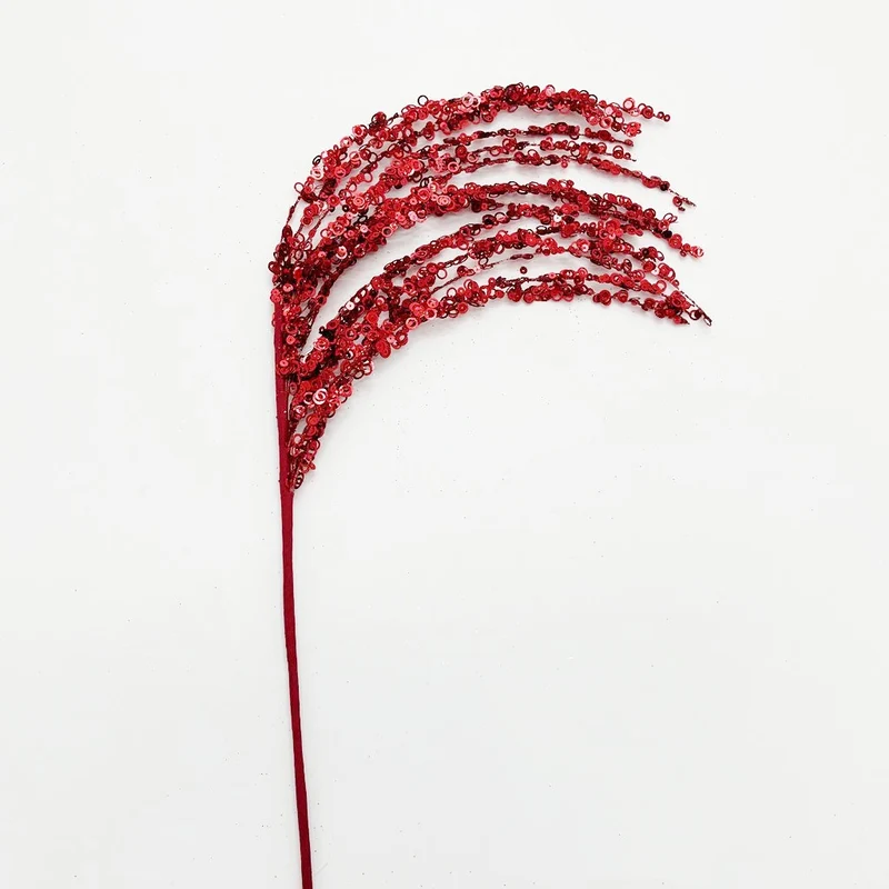 53 cm Glitzernde Weihnachtsbaum-Picks und -Sprays sowie Glitzer-Strasszweige