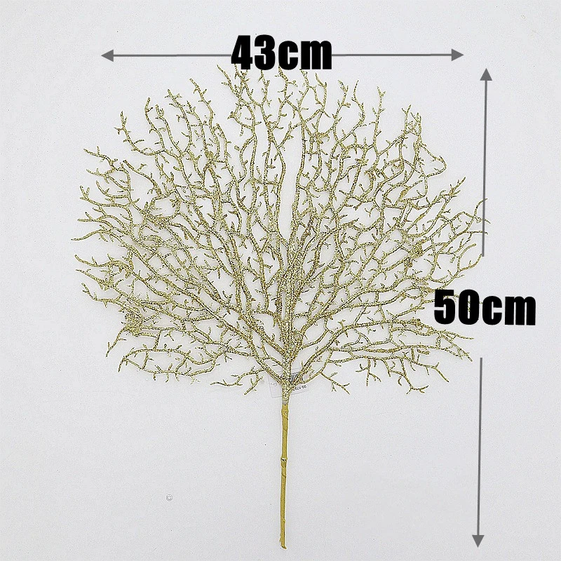 50 cm Goldene geformte Geweihzweige & Manzanita-Zweige für Festivalsdekoration