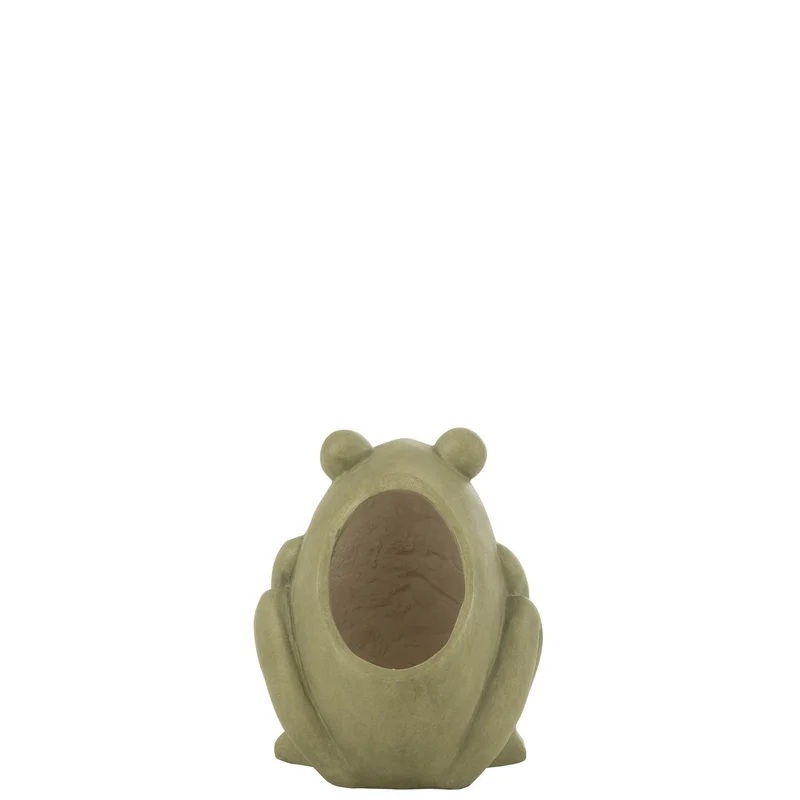 Blumentopf Frosch aus Keramik, Grün