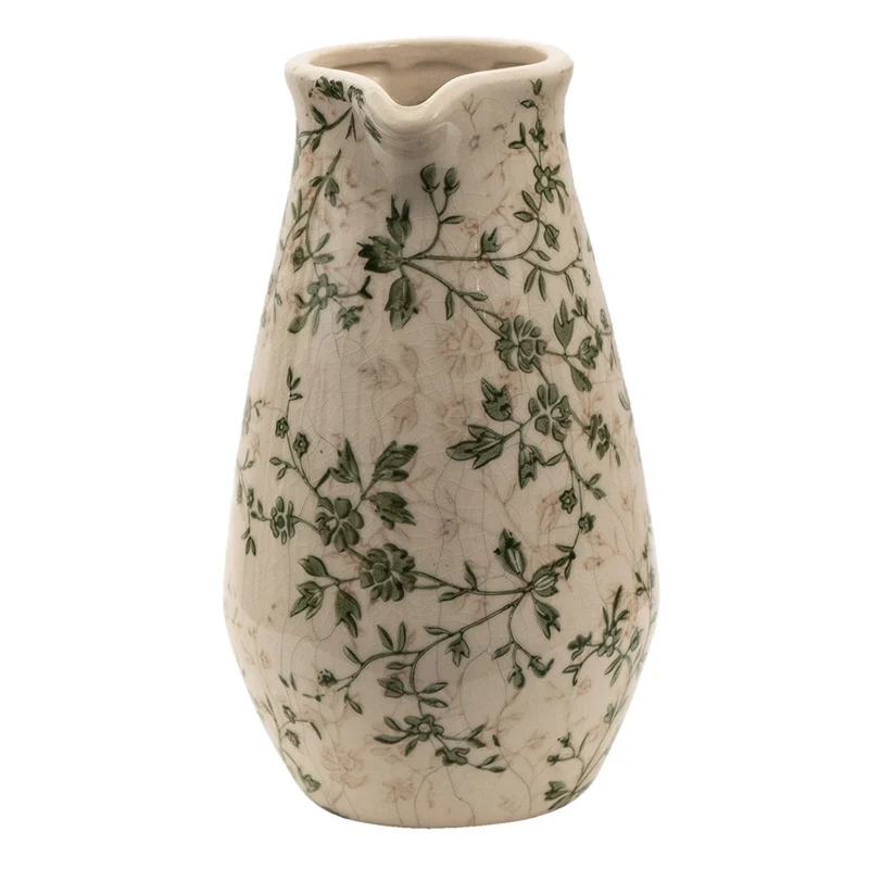 Dekorativer Krug in Grün und Beige