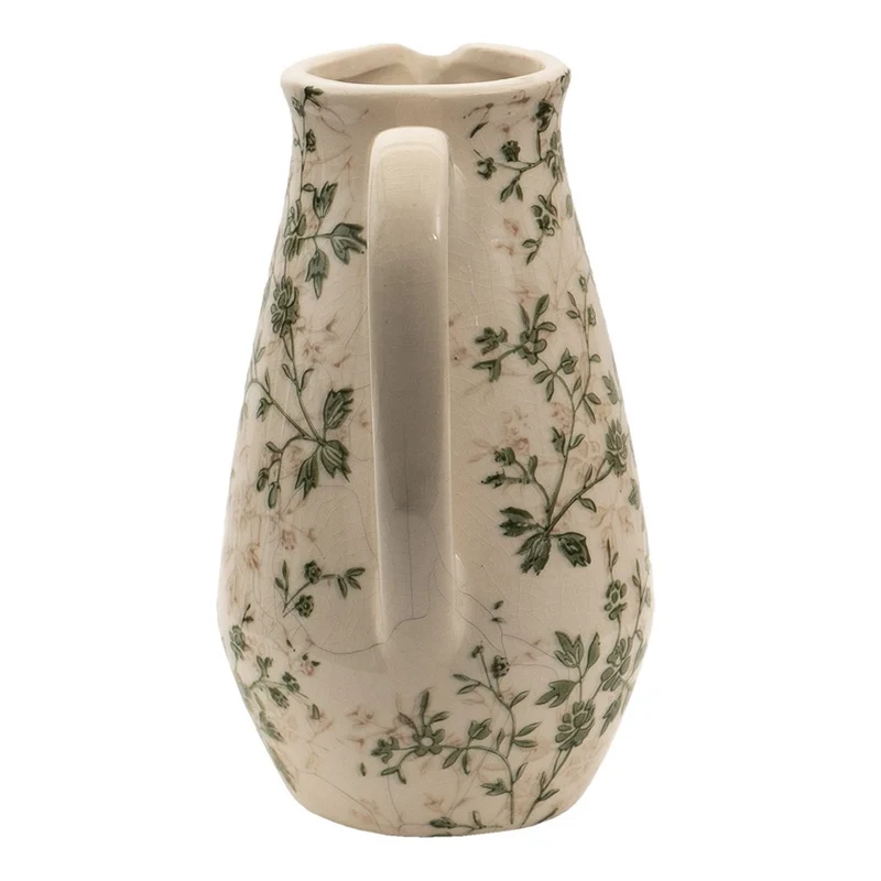 Dekorativer Krug in Grün und Beige