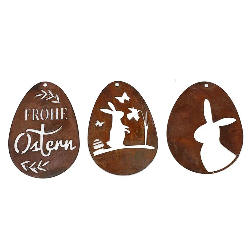 Ostereier-Hängedeko „Frohe Ostern“ im 3er Set