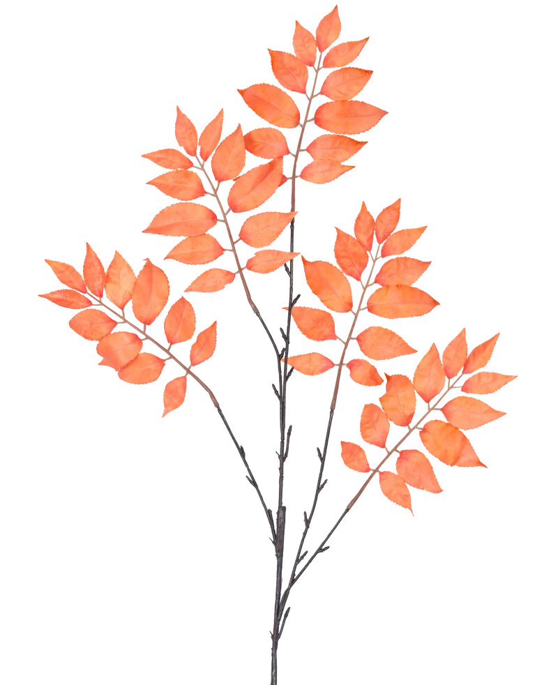 Künstlicher Zweig Farn verzweigt 78 cm orange