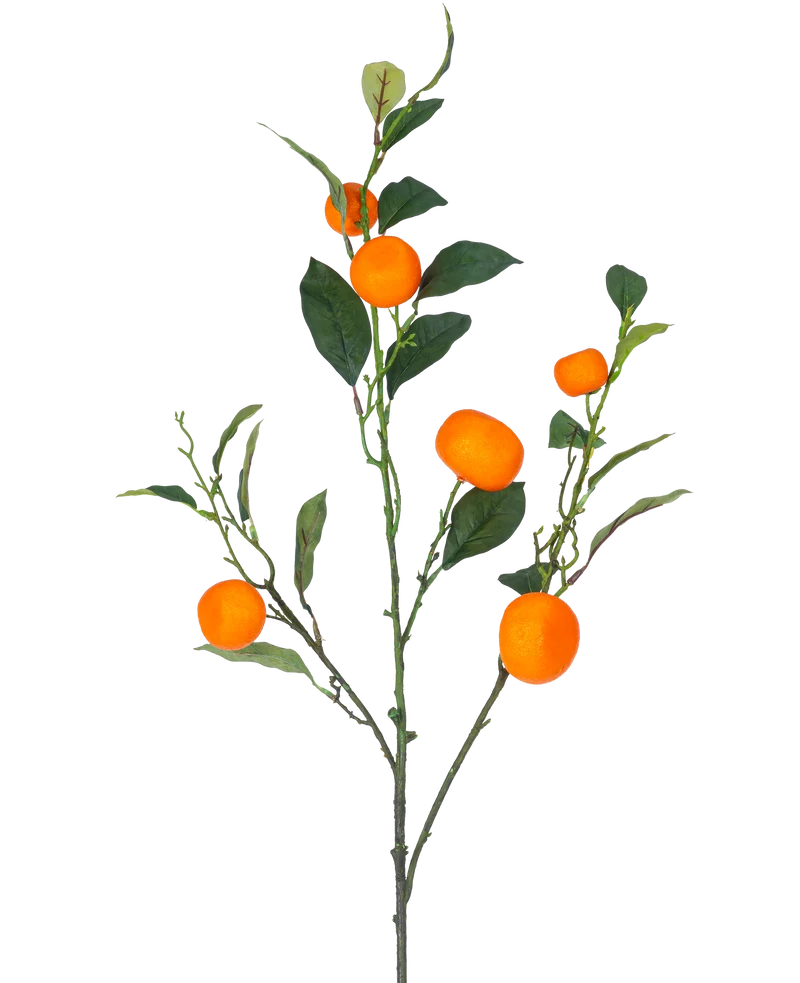 Künstlicher Mandarinenzweig 104 cm orange