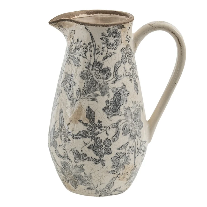 Dekorativer Krug in Grau und Beige