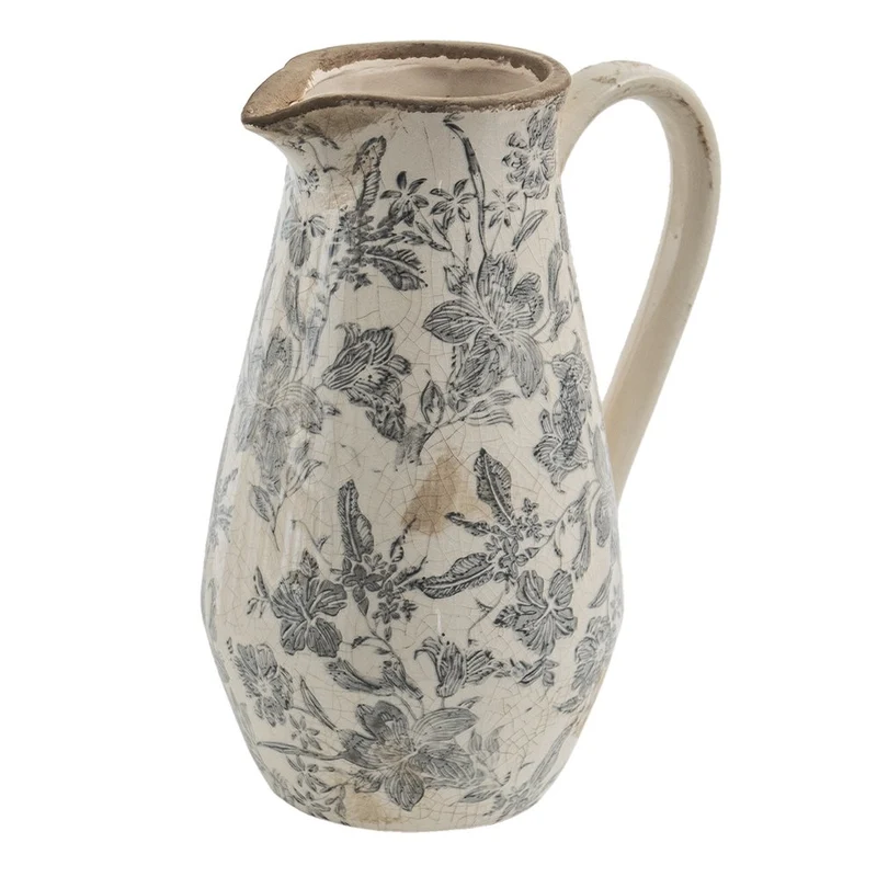 Dekorativer Krug in Grau und Beige