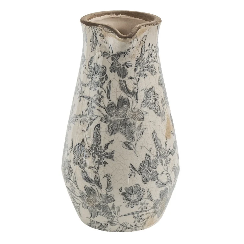 Dekorativer Krug in Grau und Beige