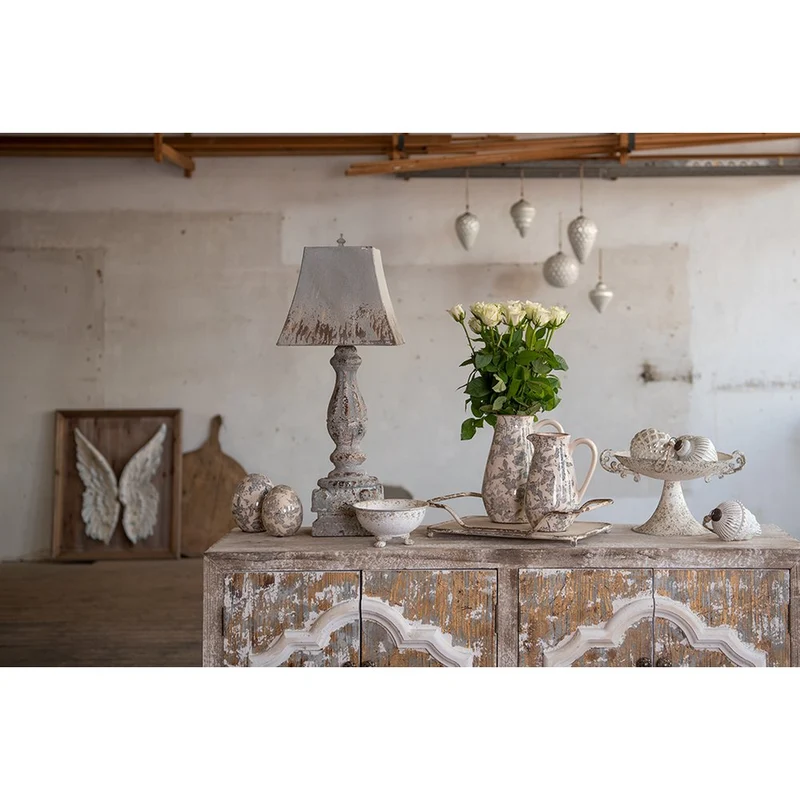 Dekorativer Krug in Grau und Beige
