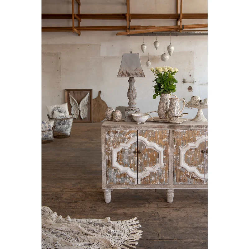 Dekorativer Krug in Grau und Beige