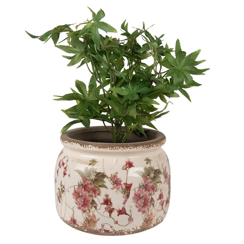 Blumentopf für drinnen in Beige und Rosa