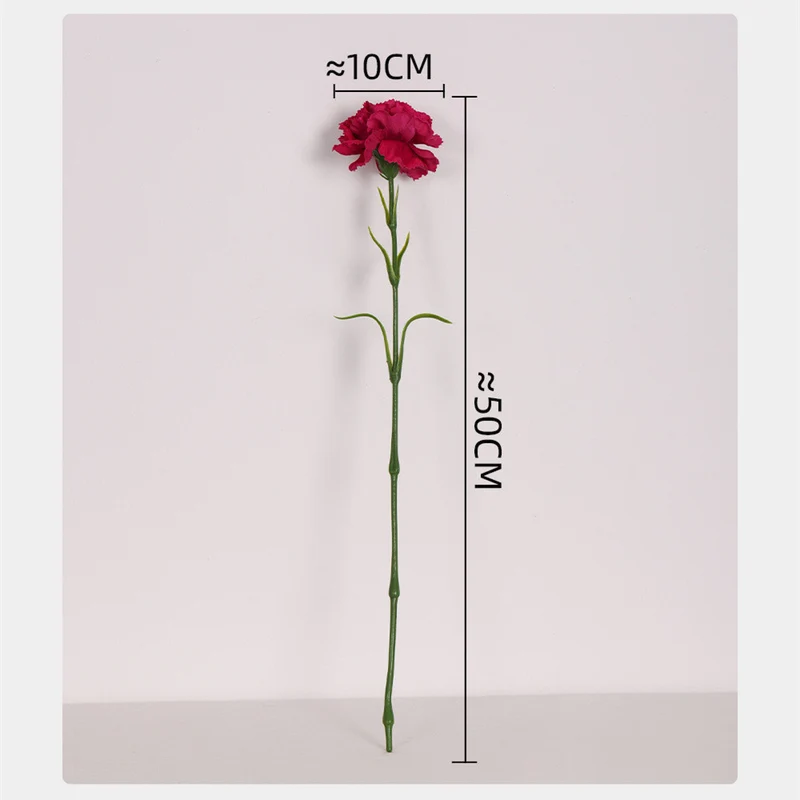 50 cm künstliche Nelken Real-Touch-Qualität – für Hochzeits- & Heimdekoration