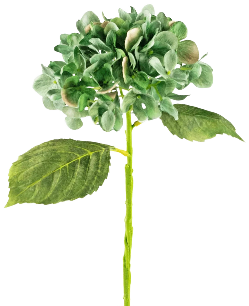 Kunst Hortensia Deluxe 33 cm donkergroen