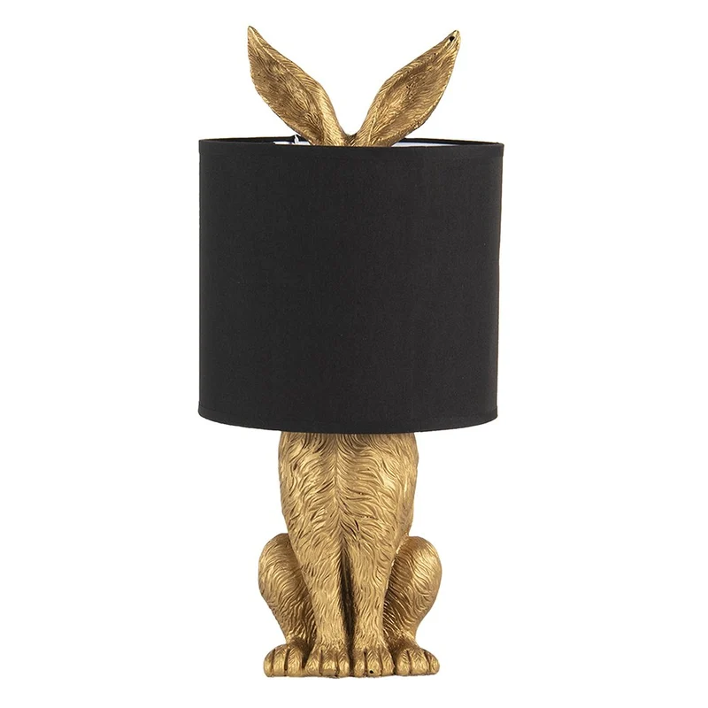 Tischlampe Rabbit in Gold und Schwarz