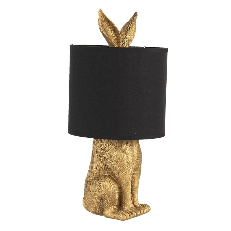 Tischlampe Rabbit in Gold und Schwarz