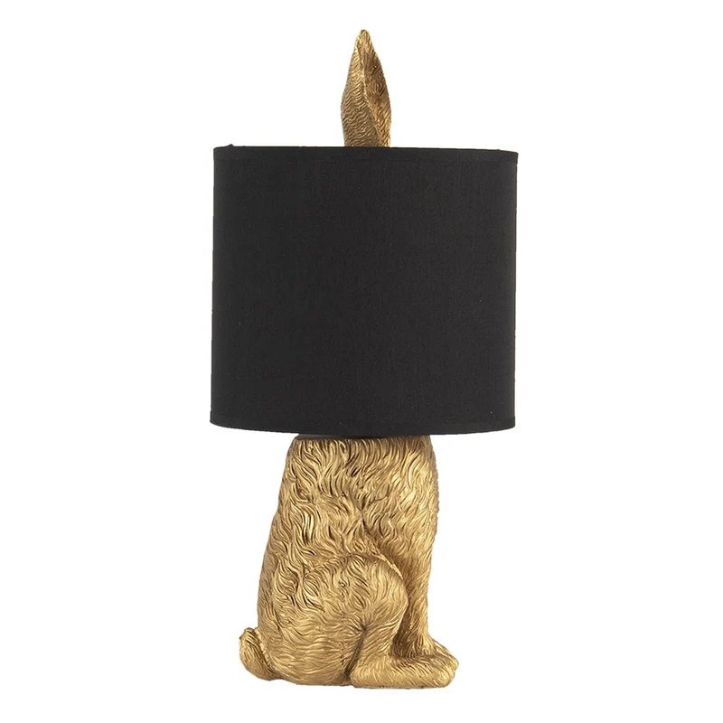 Tischlampe Rabbit in Gold und Schwarz