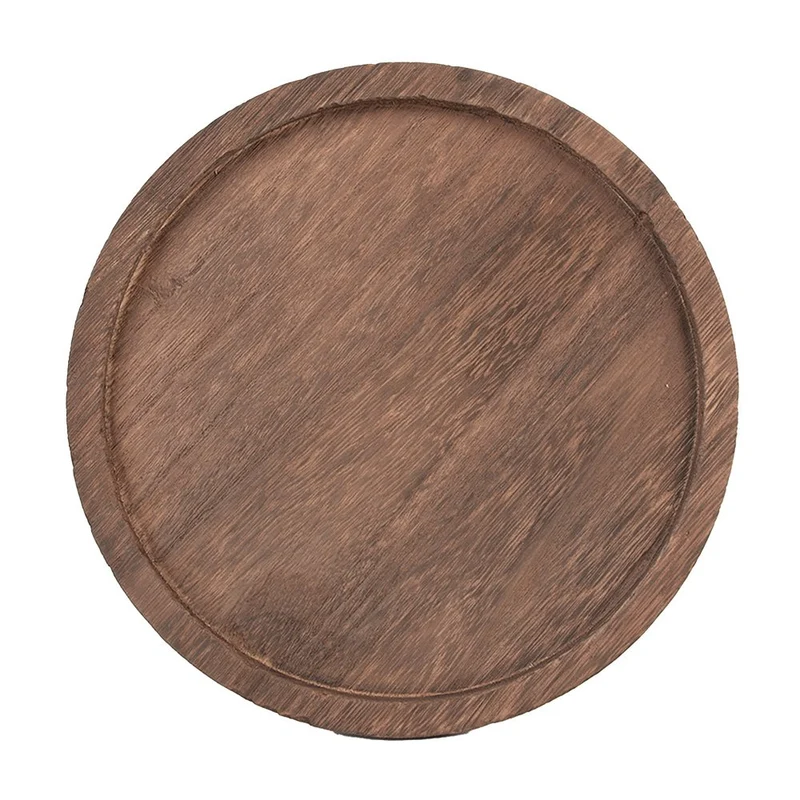 Glasglocke mit Holzsockel, transparent