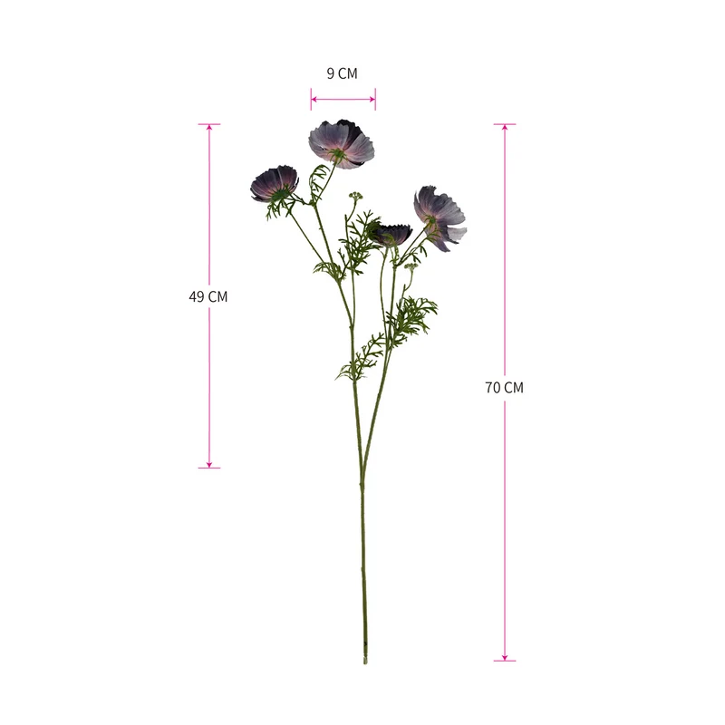 2er-Set Neue & Verbesserte Kunst-Mohnstiele – Realistische Seidenblumen für die Vase