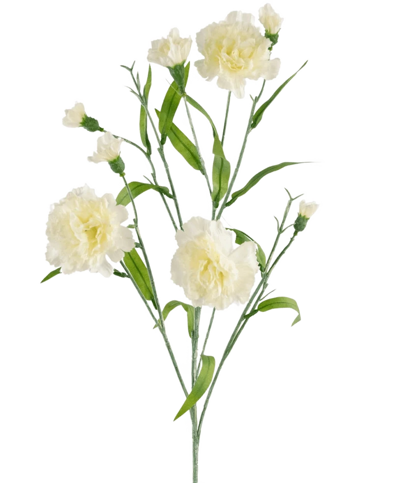 Künstliche Blume Nelkenbüschel 70 cm weiß