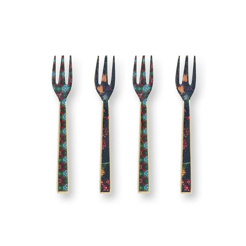 Kuchengabel-Set Berry Blues, emailliert, 4-teilig