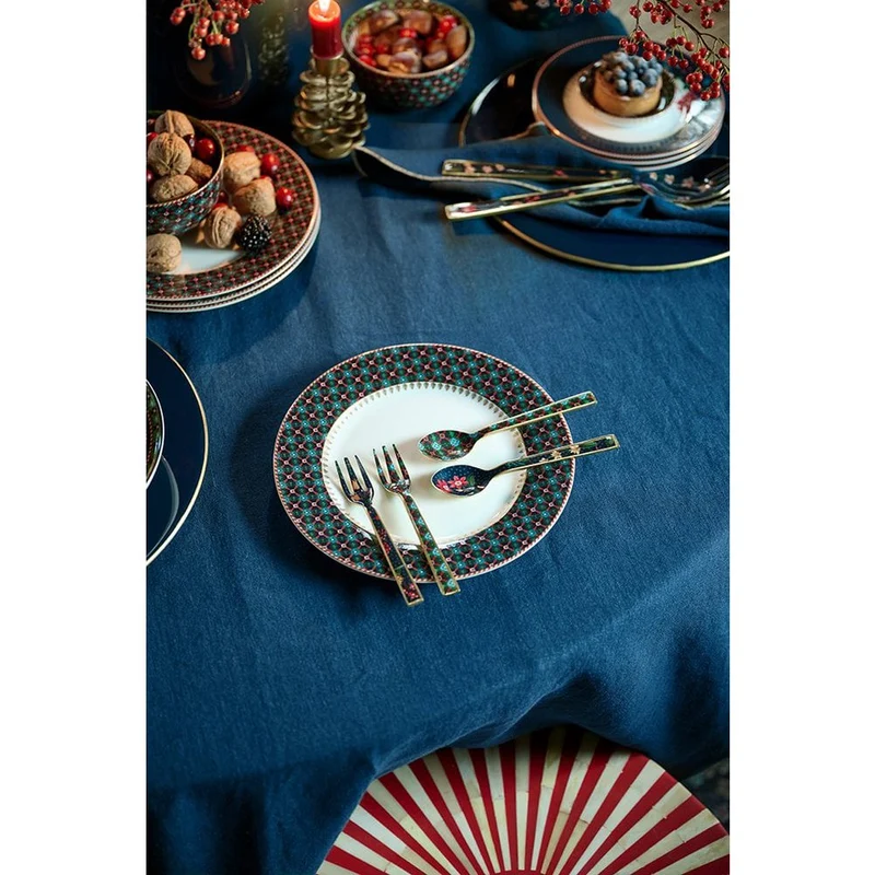 Kuchengabel-Set Berry Blues, emailliert, 4-teilig