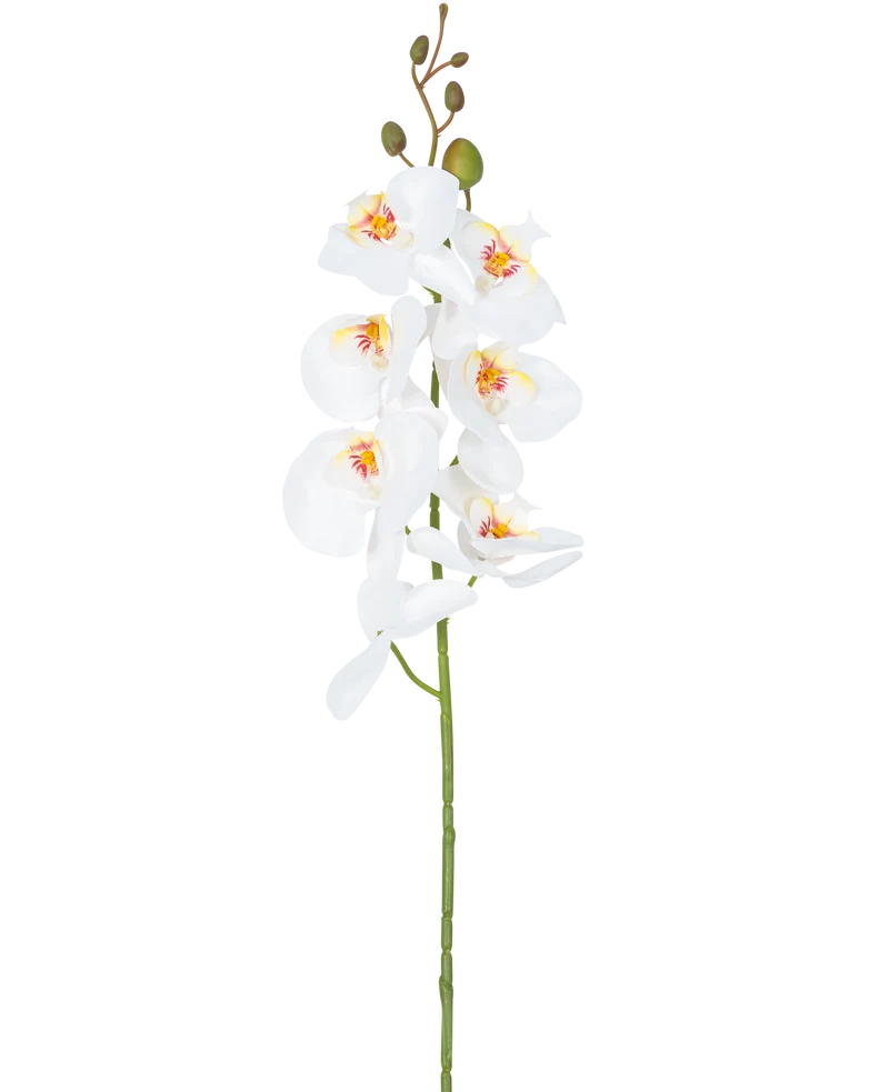 Künstliche Blume Orchidee 84 cm weiß