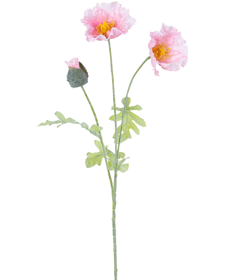 Künstliche Blume Mohn 73 cm hellrosa