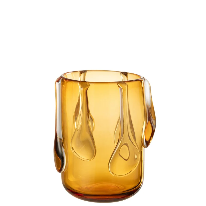 Tropfenvase Drippy in Amberglas, klein