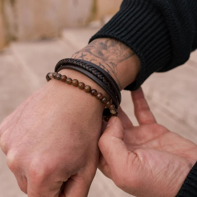 Lederarmband "Stone"