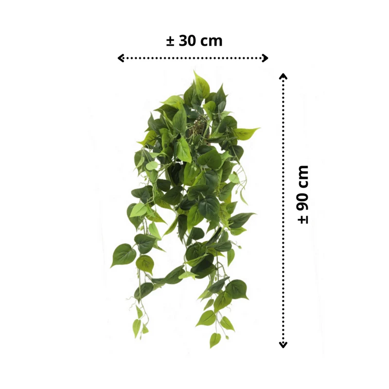 Künstliche Philodendron-Hängepflanze, 90 cm
