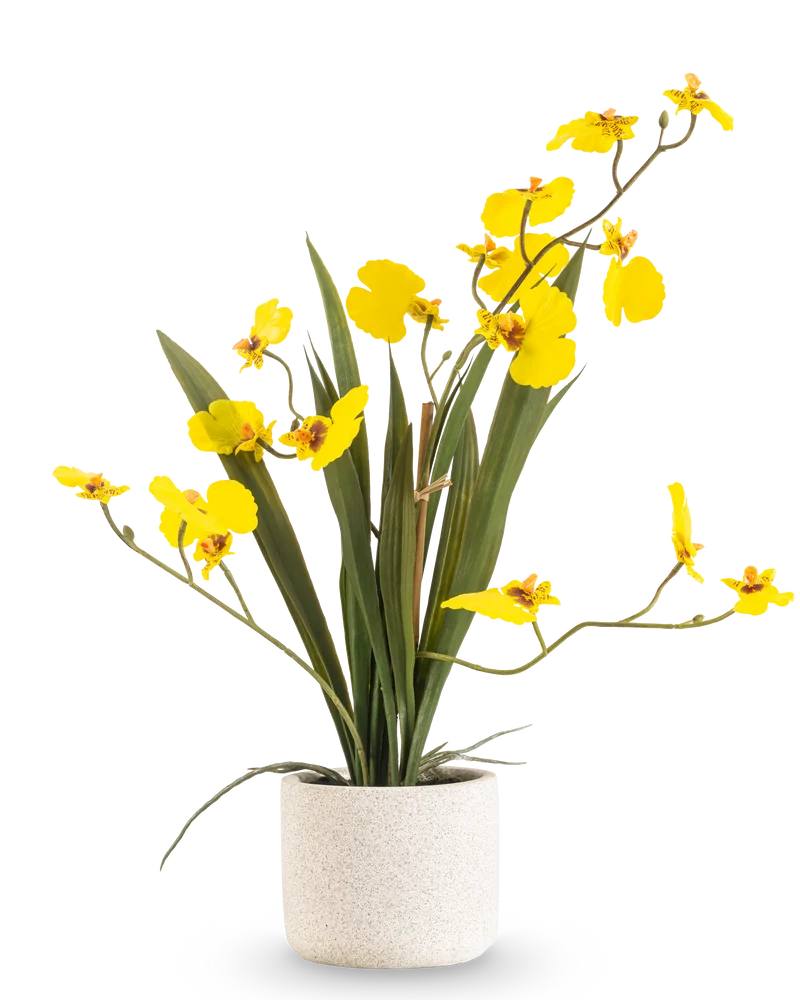 Künstliche Oncidium Real Touch 48 cm gelb