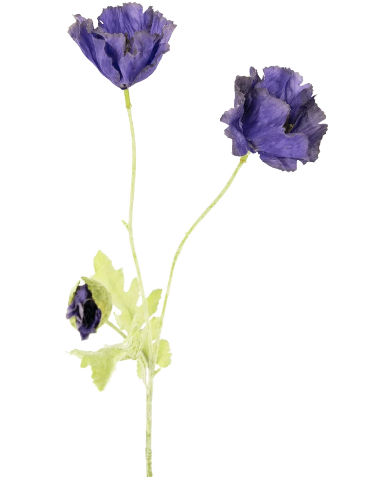 Künstliche Blume Mohn 73 cm lila