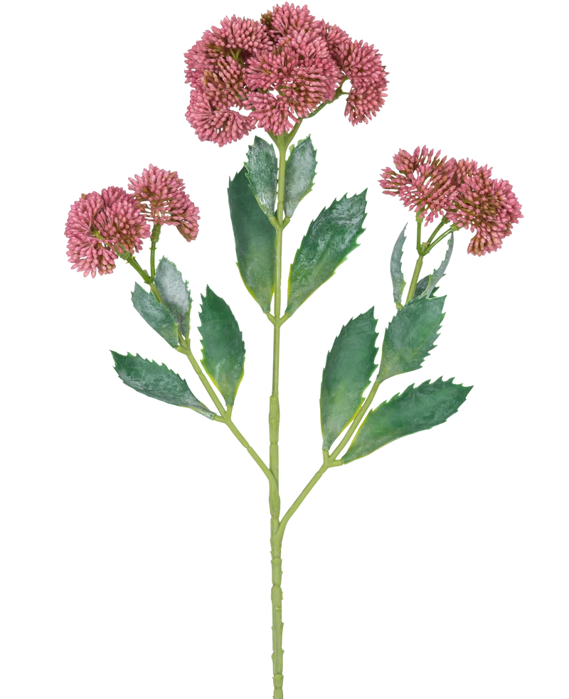 Künstlicher Zweig Sedum 48 cm rot