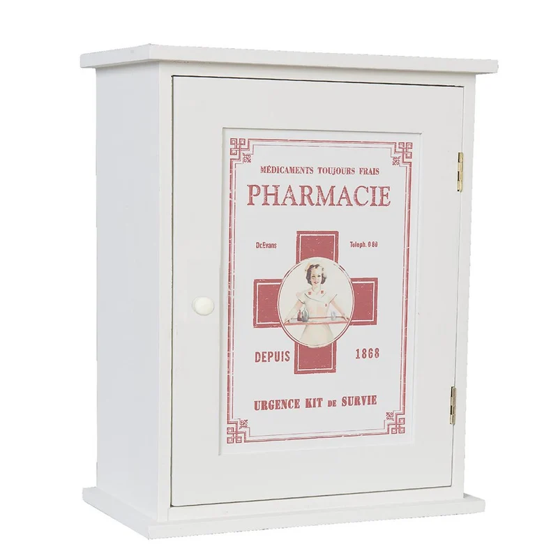 Medizinschrank in Weiß – kompakte Wandapotheke, 24 x 13 x 30 cm