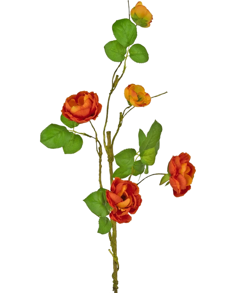 Künstliche Rose verzweigt 90 cm rot