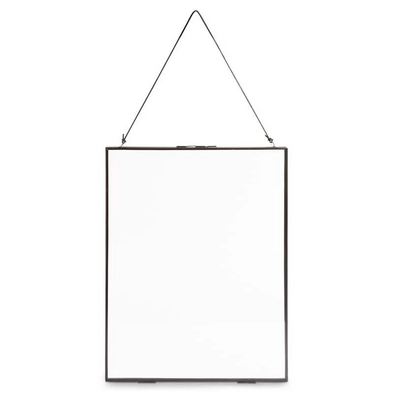 Fotorahmen Metall Schwarz mit Schloss 30x40x0,7 cm