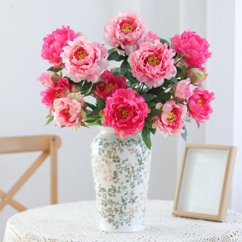 65 cm lange Künstliche Pfingstrosenstiele – Für Blumenarrangements & Home-Design
