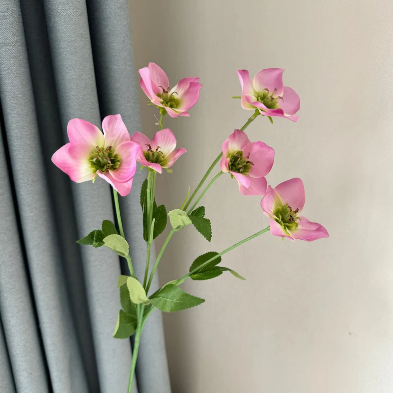 58cm Helleborus Kunstblumen Winterblumen Deko