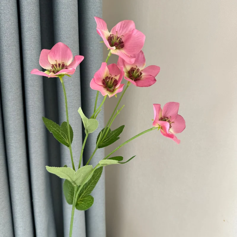 58cm Helleborus Kunstblumen Winterblumen Deko