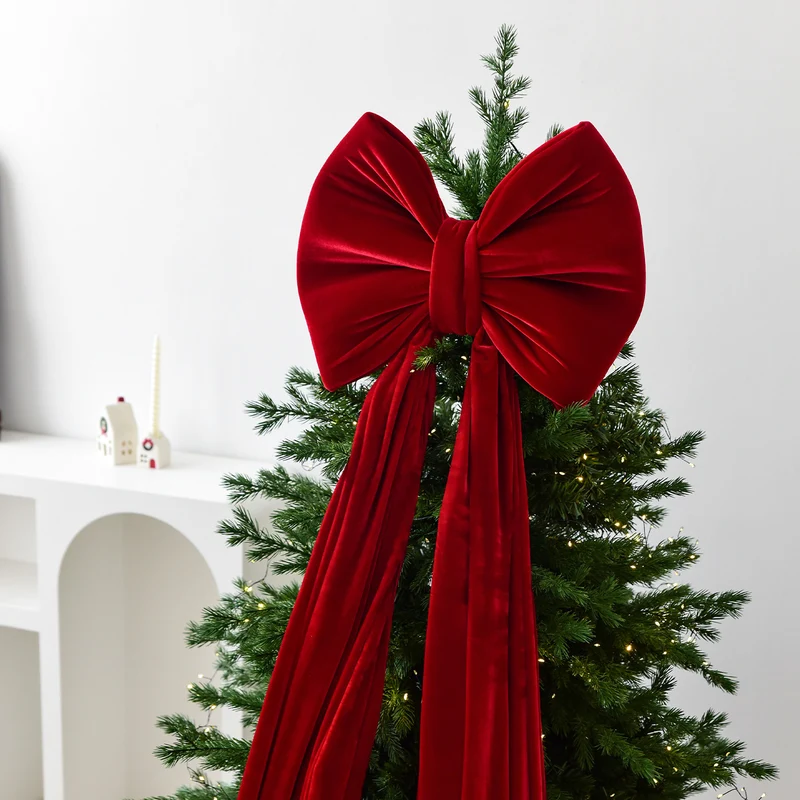 Übergroße Weihnachtsschleife aus Filz Premium-Weihnachtsdekoration